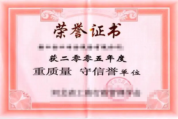 荣誉证书一荣誉资质证书